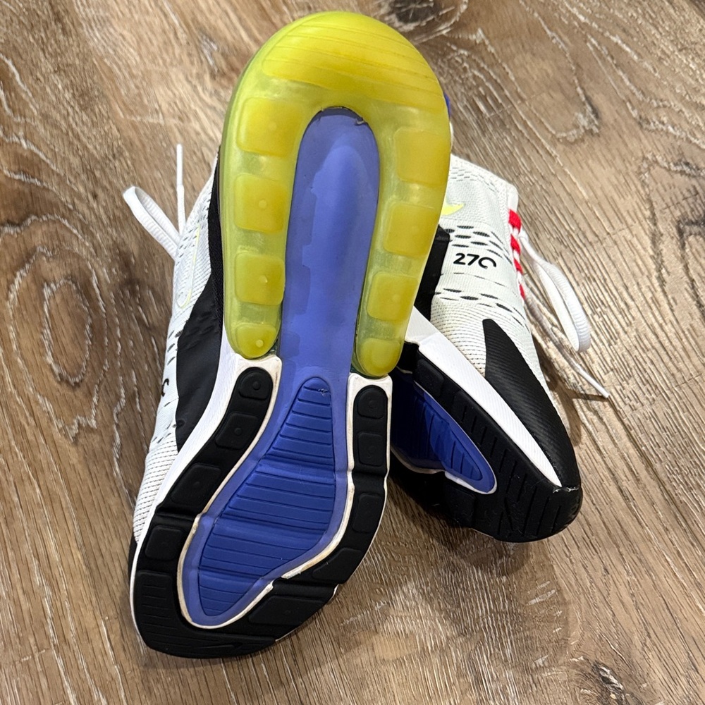 Nike Air Max 270 White Black with Lime Accents - Picture 4 of 6